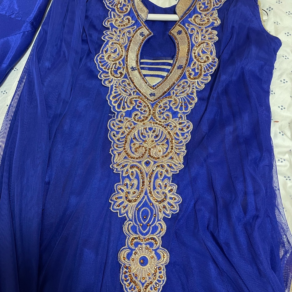 Blue Indian anarkali dress